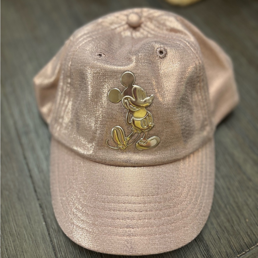 Disney Mickey Mouse Gold and Pink Kids Hat